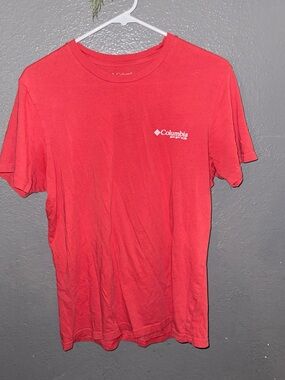 Columbia Men's Crew Neck Logo Tee - Coral Red